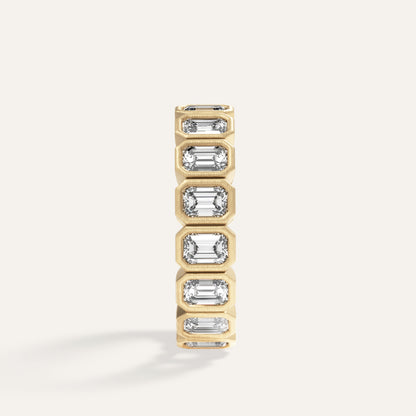 18k Gold Emerald Cut Lab Diamond Eternity Ring