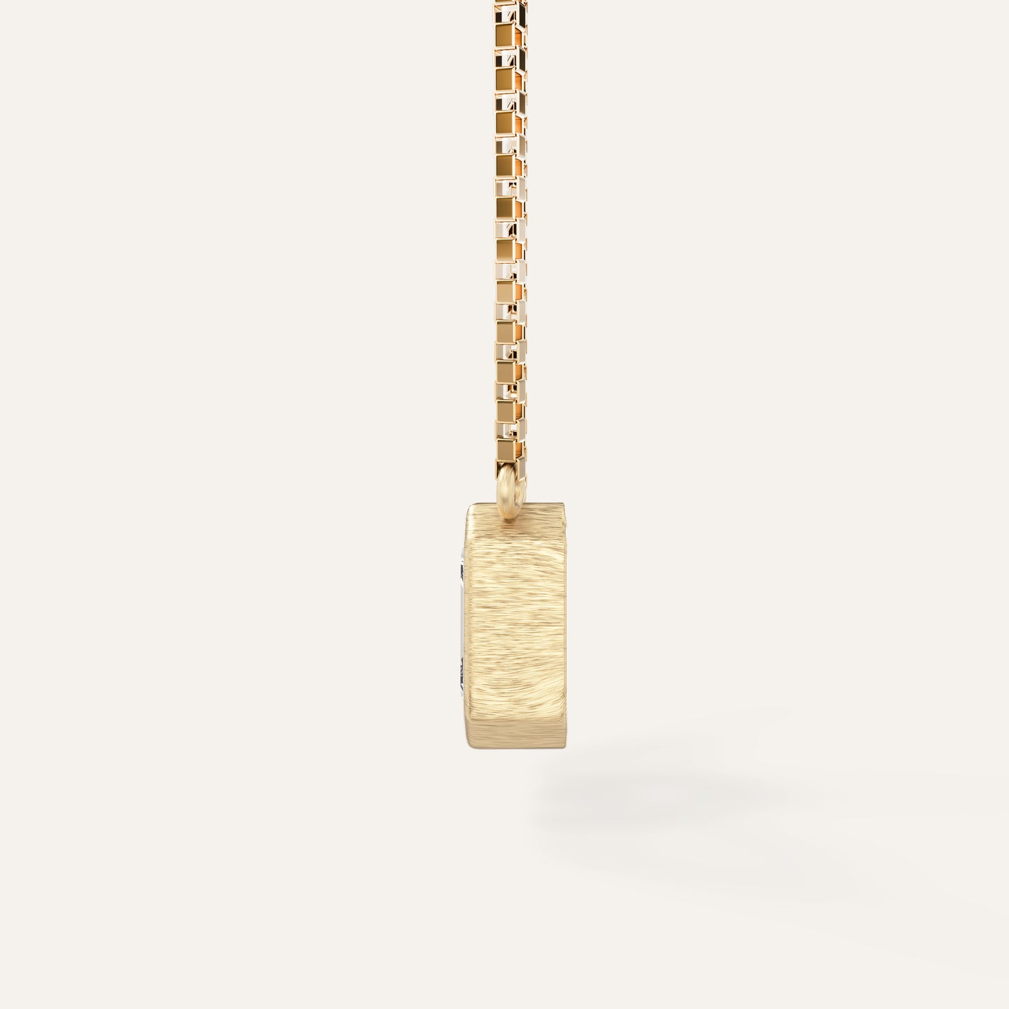 18k Gold Emerald & Pear Lab Diamond Pendant